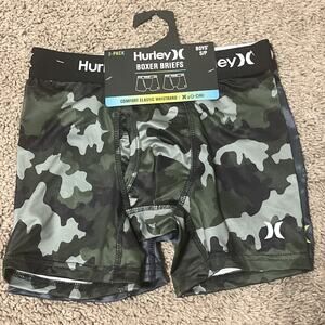 Hurley Comfort Elastic Waistband 2pk Boxer Brief Boys’ S(6-8) NEW $20 Camo